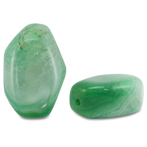 Piedras Naturales abalorios Calcedonia y Cuarzo irregular Verde