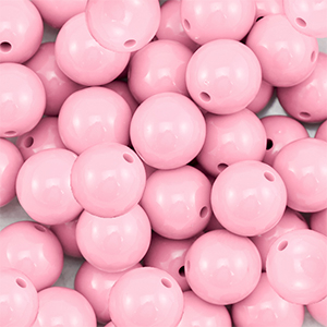 DQ Abalorios acr&iacute;licos 16 mm Rosa claro