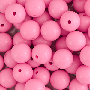 DQ Abalorios acr&iacute;licos 14 mm Rosa