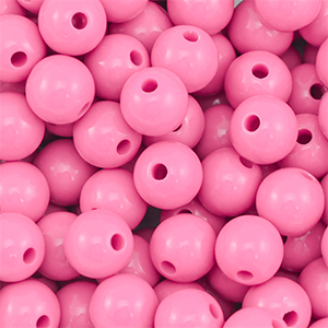 DQ Abalorios acr&iacute;licos 10 mm Rosa