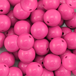 DQ Abalorios acr&iacute;licos 18 mm Rosa magenta