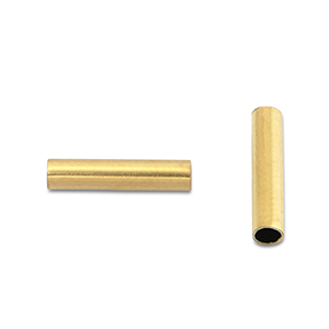 Abalorios Acero Inox tubo 8mm Dorado