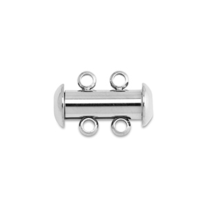 Fornituras Acero Inox cierre de collar m&uacute;ltiple magn&eacute;tico Plateado
