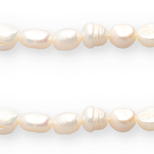 BQ Perlas de agua dulce nugget ovalada 10x9mm Blanco natural