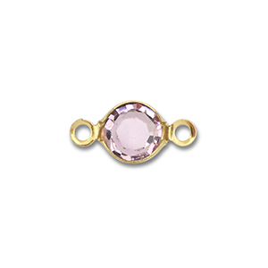 Fornituras Acero Inox entrepieza redondos Dorado-rosa claro