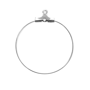 Fornituras Acero Inox pendientes criollas Plateado