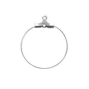 Fornituras Acero Inox pendientes criollas Plateado