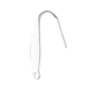 Fornituras Acero Inox pendientes de gancho con anilla Plateado