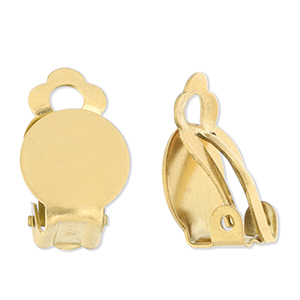 Fornituras Acero Inox pendientes clip Dorado