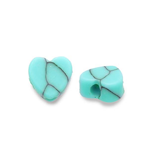 Piedras Naturales abalorios Turquesa coraz&oacute;n Turquesa