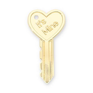 Colgantes llamativos ilave coraz&oacute;n "It's mine" Dorado
