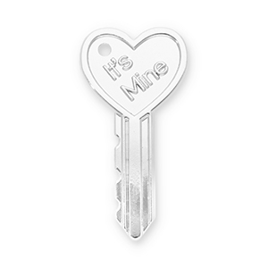 Colgantes llamativos ilave coraz&oacute;n "It's mine" Plateado