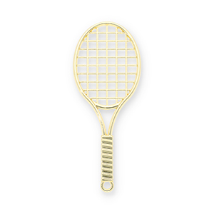 Colgantes llamativos raqueta de tenis Dorado