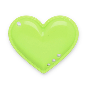 Colgantes llamativos coraz&oacute;n Verde lima