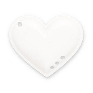 Colgantes llamativos coraz&oacute;n Blanco