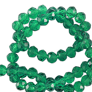 Abalorios faceteados disco 4x3mm Verde