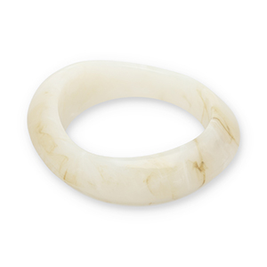 Pulseras bangle de resina Blancuzco-beige
