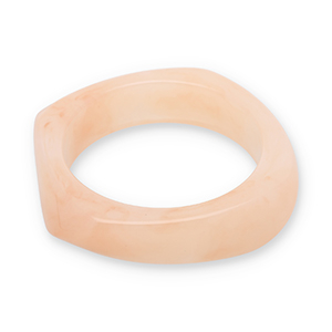 Pulseras bangle de resina Melocot&oacute;n claro
