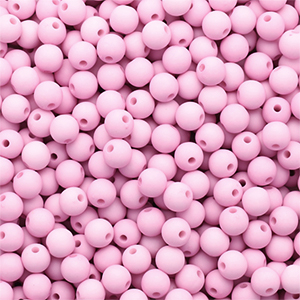 Abalorios acr&iacute;licos 6 mm mate Rosa lila