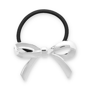 Accesorios para el pelo Coleteros para pelo con met&aacute;lico lazo Plateado-negro