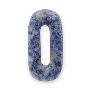 Colgantes de piedra natural Sodalita y Microclina &oacute;valo Azul-blanco