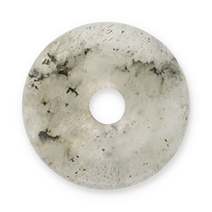 Colgantes de piedra natural &Aacute;gata dona 16mm Transparente gris-negro