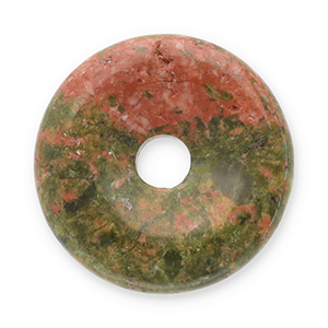 Colgantes de piedra natural &Aacute;gata dona 16mm Rojo-verde oliva