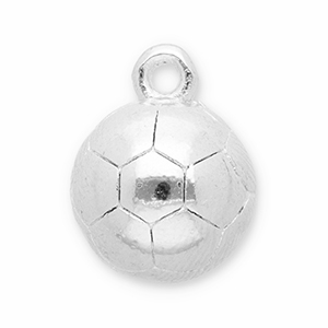 Colgantes met&aacute;licos DQ f&uacute;tbol Plateado vieja (sin n&iacute;quel)