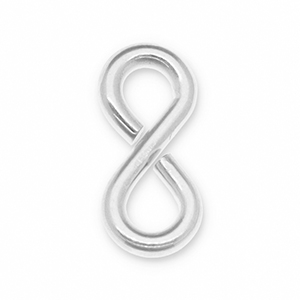 Fornituras met&aacute;licos DQ Eco-brass&reg; anillas "8" Plateado vieja (sin n&iacute;quel)
