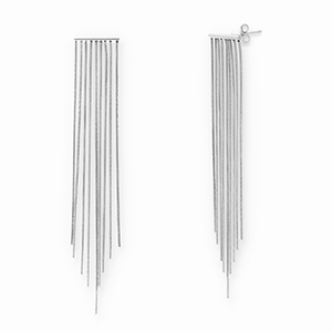 Pendientes Acero Inox Plateado