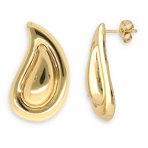 Pendientes Acero Inox gota Dorado