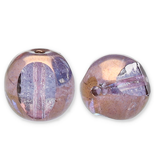 Abalorios Checos FPB redondos 7.5mm Light amethyst-bronze