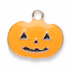 Colgantes met&aacute;licos calabaza Naranja-dorado