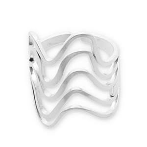 Anillos Acero Inox Plateado
