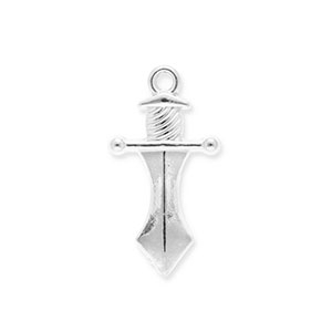 Colgantes Acero Inox daga Plateado