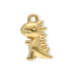 Colgantes Acero Inox dinosaurio Dorado