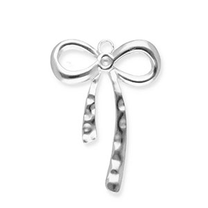 Colgantes Acero Inox lazo Plateado