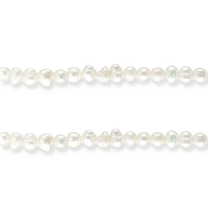 Perlas de agua dulce nugget Blanco natural