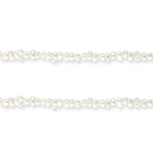 Perlas de agua dulce nugget Blanco natural