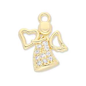 Metal TQ lat&oacute;n colgante &aacute;ngel Dorado-transparente