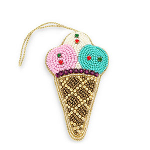 Colgantes trendy helado Marr&oacute;n-multicolor-dorado