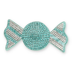 Colgantes llamativos con strass caramelo Turqueza-cristal