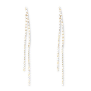 Pendiente de lat&oacute;n Eco-brass&reg; con strass Dorado-cristal