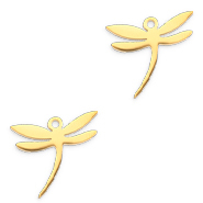 Colgantes Acero Inox lib&eacute;lula Dorado