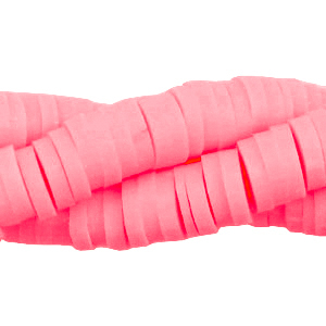 Abalorios Katsuki 6mm Rosa ne&oacute;n