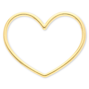 Fornituras Acero Inox entrepieza coraz&oacute;n Dorado