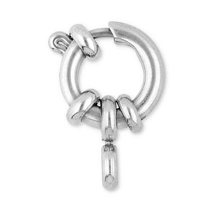 Fornituras Acero Inox reasa marinera 10mm con anilla Plateado