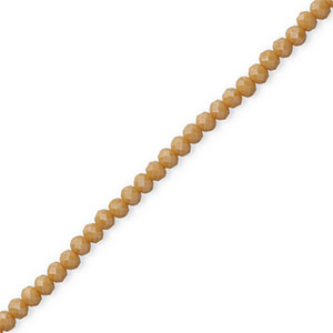 Abalorios faceteados disco 4x3mm Marr&oacute;n camel-revestimiento pearl shine
