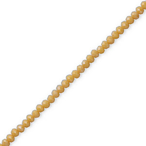 Abalorios faceteados disco 4x3mm Marr&oacute;n claro-revestimiento pearl shine