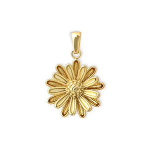Colgantes Acero Inox flor Dorado